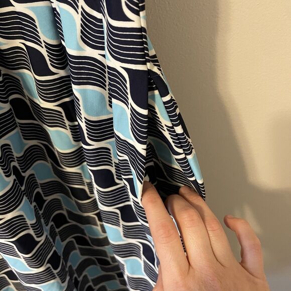 Jude Connelly Geometric Shape Stretch Pockets Navy Sz XS Made In USA - Picture 4 of 6